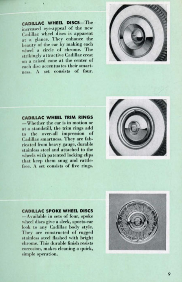 1953 Cadillac Accessories Booklet Page 1